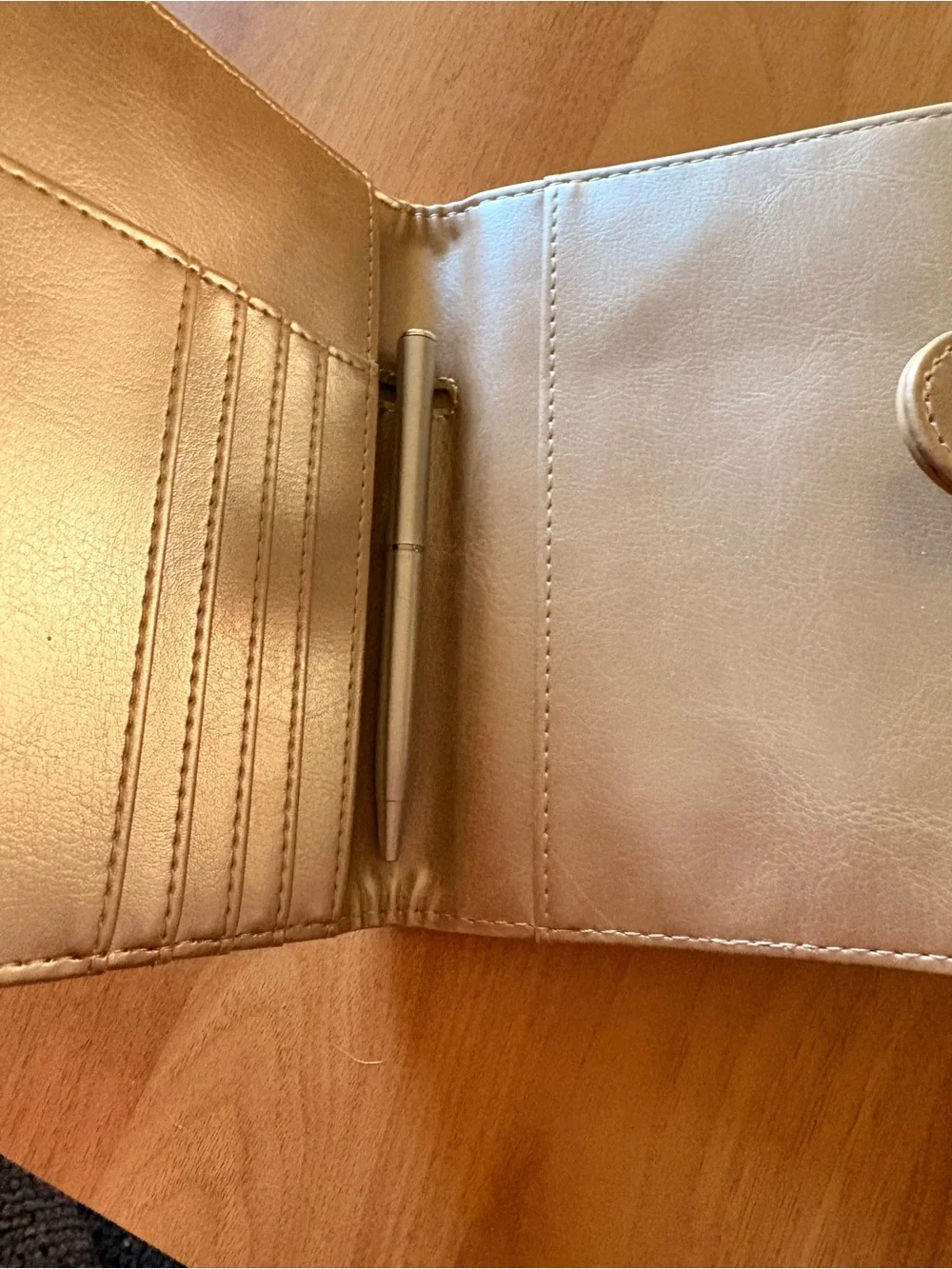 Metallic Gold Passport & Card Holder - Women Accessories